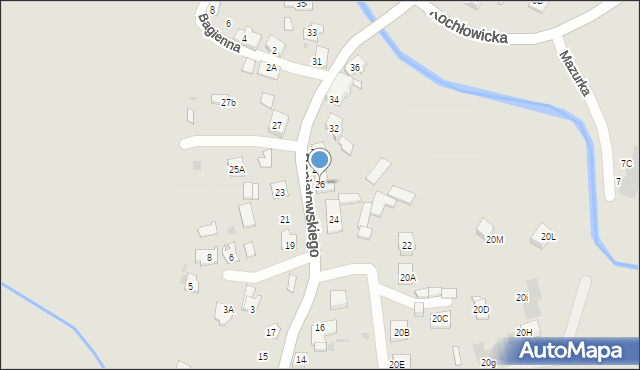 Ruda Śląska, Księcia Józefa Poniatowskiego, 26, mapa Rudy Śląskiej