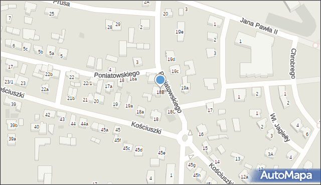 Rydzyna, Księcia Józefa Poniatowskiego, 18B, mapa Rydzyna