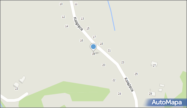 Ryglice, Książęca, 18, mapa Ryglice