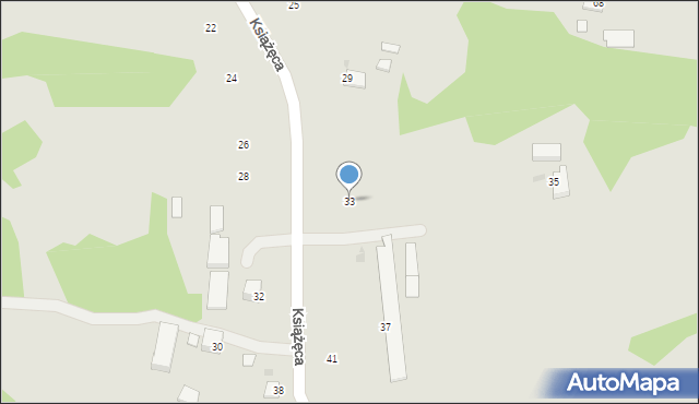 Ryglice, Książęca, 33, mapa Ryglice