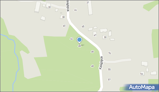 Ryglice, Książęca, 44, mapa Ryglice