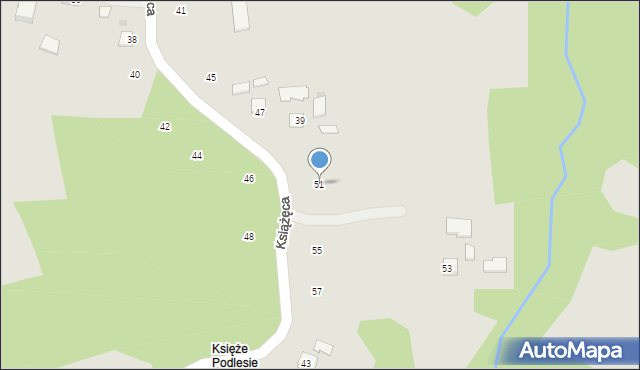 Ryglice, Książęca, 51, mapa Ryglice