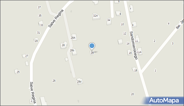 Sandomierz, Księcia Sandomierskiego Henryka, 26, mapa Sandomierza