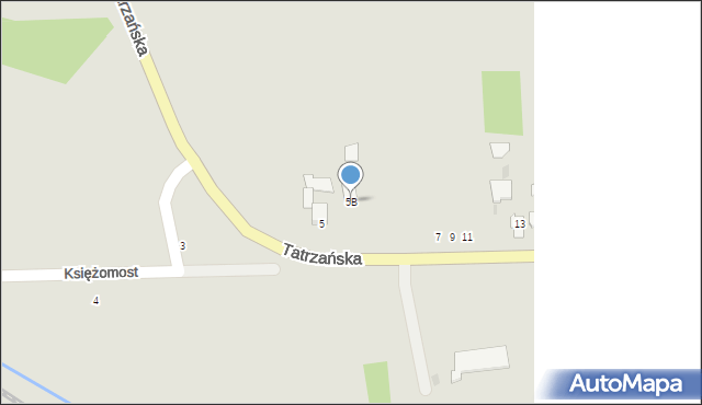 Sędziszów Małopolski, Księżomost, 5B, mapa Sędziszów Małopolski