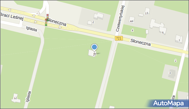 Sękocin-Las, Księżnej Czetwertyńskiej Zofii, 20, mapa Sękocin-Las