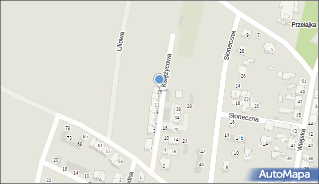 Siemianowice Śląskie, Księżycowa, 15, mapa Siemianowice Śląskie