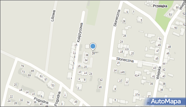 Siemianowice Śląskie, Księżycowa, 28, mapa Siemianowice Śląskie