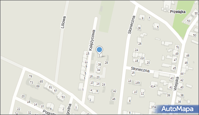 Siemianowice Śląskie, Księżycowa, 40, mapa Siemianowice Śląskie