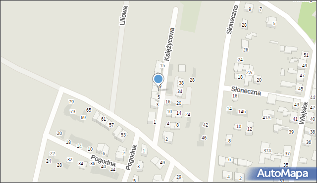 Siemianowice Śląskie, Księżycowa, 7, mapa Siemianowice Śląskie