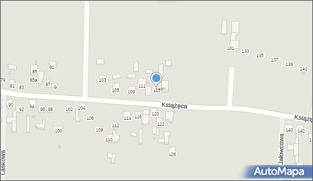 Skarżysko-Kamienna, Książęca, 115, mapa Skarżysko-Kamienna