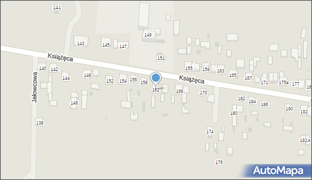 Skarżysko-Kamienna, Książęca, 162, mapa Skarżysko-Kamienna