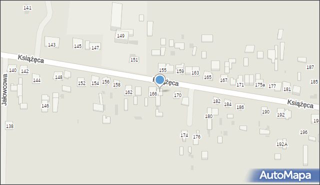 Skarżysko-Kamienna, Książęca, 168, mapa Skarżysko-Kamienna