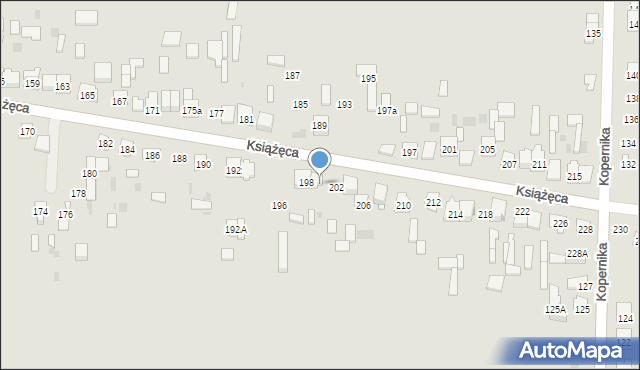 Skarżysko-Kamienna, Książęca, 200, mapa Skarżysko-Kamienna