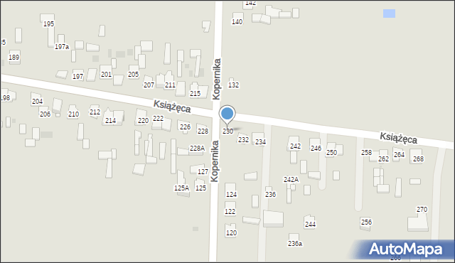 Skarżysko-Kamienna, Książęca, 230, mapa Skarżysko-Kamienna