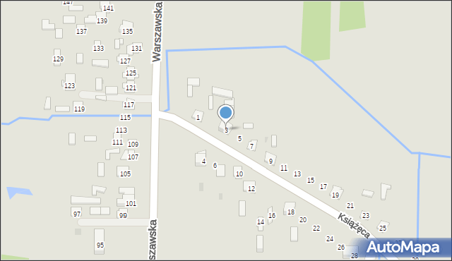 Skarżysko-Kamienna, Książęca, 3, mapa Skarżysko-Kamienna