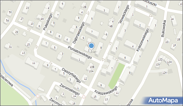 Skawina, Księcia Józefa Poniatowskiego, 2a, mapa Skawina