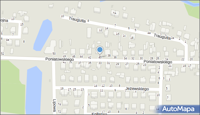 Skierniewice, Księcia Józefa Poniatowskiego, 40, mapa Skierniewic