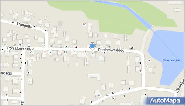 Skierniewice, Księcia Józefa Poniatowskiego, 7, mapa Skierniewic