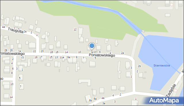 Skierniewice, Księcia Józefa Poniatowskiego, 8, mapa Skierniewic