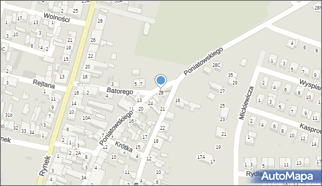 Słomniki, Księcia Józefa Poniatowskiego, 28, mapa Słomniki