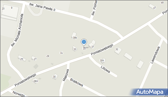 Słomniki, Księcia Józefa Poniatowskiego, 35, mapa Słomniki