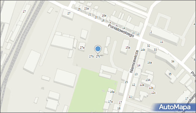 Słupsk, Księcia Józefa Poniatowskiego, 27c, mapa Słupska
