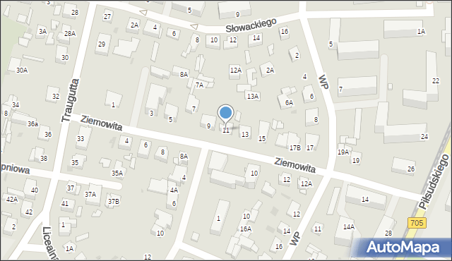 Sochaczew, Księcia Ziemowita, 11, mapa Sochaczew