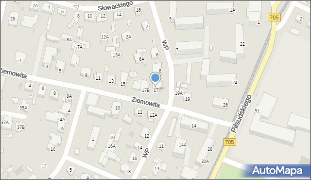 Sochaczew, Księcia Ziemowita, 17, mapa Sochaczew