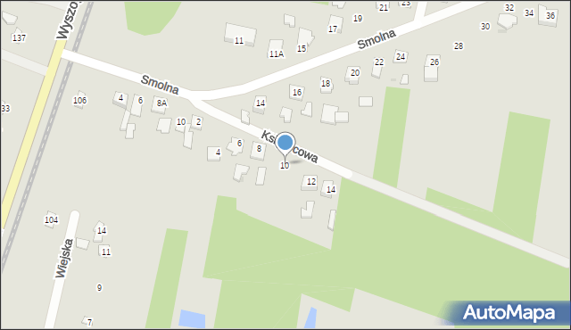 Sochaczew, Księżycowa, 10, mapa Sochaczew