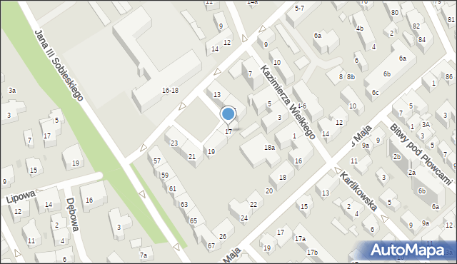 Sopot, Książąt Pomorskich, 17, mapa Sopotu