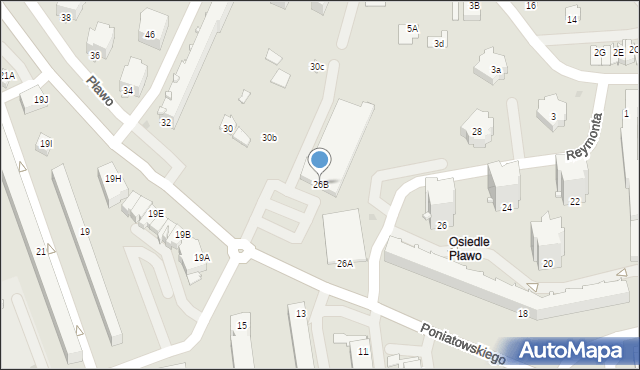 Stalowa Wola, Księcia Józefa Poniatowskiego, 26B, mapa Stalowa Wola