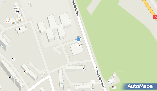 Stalowa Wola, Księcia Józefa Poniatowskiego, 55a, mapa Stalowa Wola