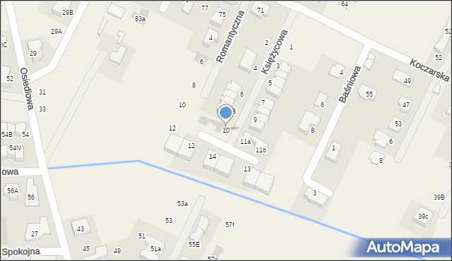 Stare Babice, Księżycowa, 10, mapa Stare Babice