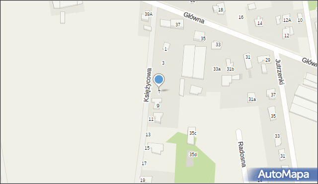 Stasi Las, Księżycowa, 7, mapa Stasi Las