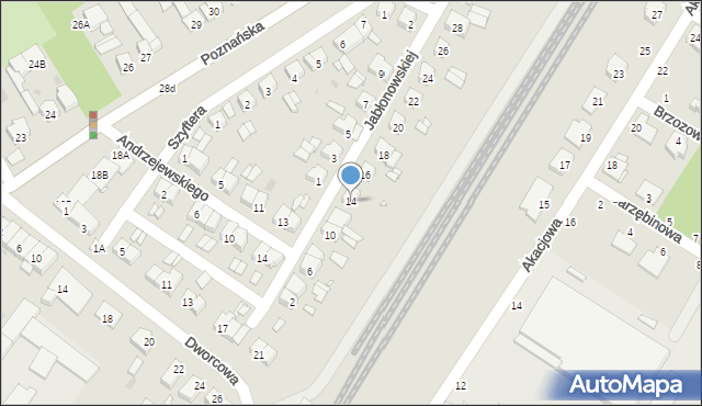 Stęszew, Księżnej Jabłonowskiej Doroty, 14, mapa Stęszew
