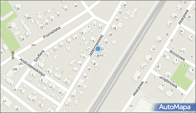 Stęszew, Księżnej Jabłonowskiej Doroty, 20, mapa Stęszew