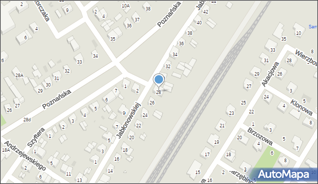 Stęszew, Księżnej Jabłonowskiej Doroty, 28, mapa Stęszew