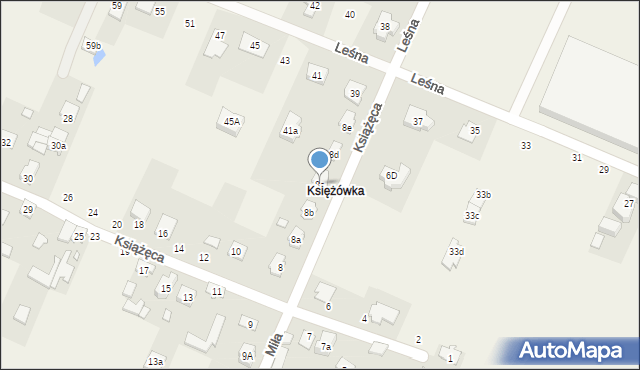 Stojadła, Książęca, 8c, mapa Stojadła