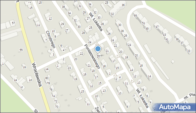 Strzelin, Księcia Józefa Poniatowskiego, 20, mapa Strzelin