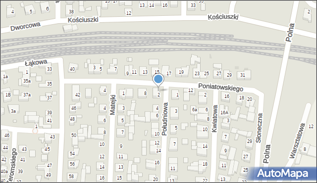 Swarzędz, Księcia Józefa Poniatowskiego, 10, mapa Swarzędz