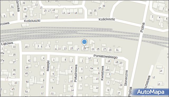 Swarzędz, Księcia Józefa Poniatowskiego, 19, mapa Swarzędz