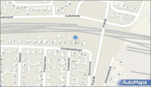 Swarzędz, Księcia Józefa Poniatowskiego, 29, mapa Swarzędz