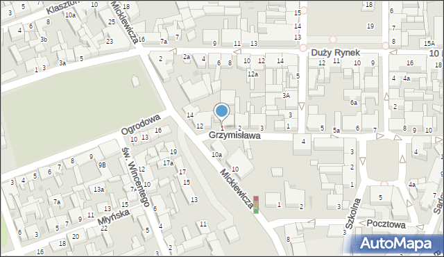 Świecie, Księcia Grzymisława, 1, mapa Świecie