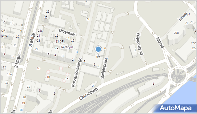 Szczecin, Księcia Świętopełka, 5/6, mapa Szczecina