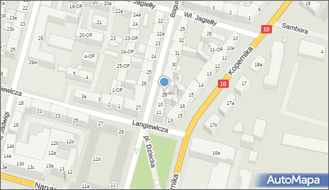 Szczecin, Księcia Bogusława X, 28, mapa Szczecina