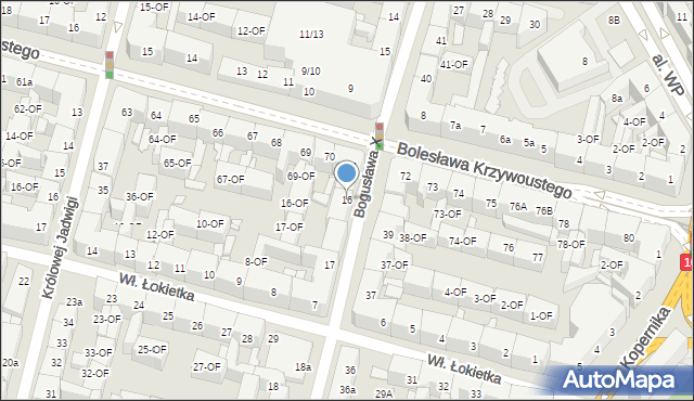 Szczecin, Księcia Bogusława X, 16, mapa Szczecina