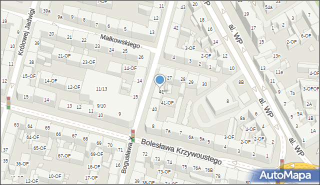 Szczecin, Księcia Bogusława X, 41, mapa Szczecina