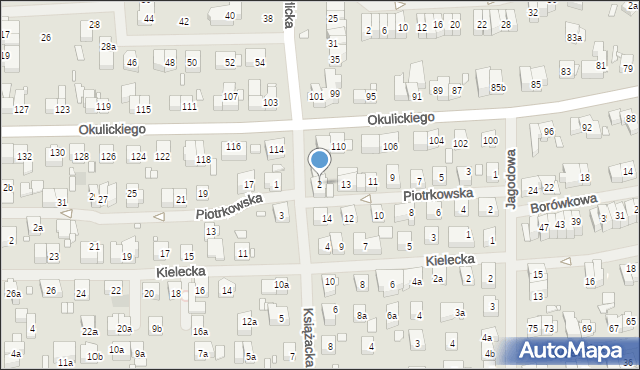 Szczecin, Książacka, 2, mapa Szczecina