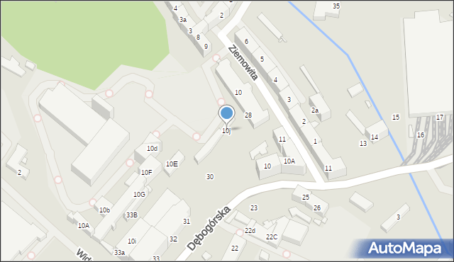 Szczecin, Księcia Ziemowita, 10j, mapa Szczecina