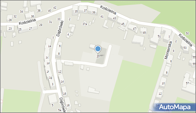 Szczecin, Księżnej Dąbrówki, 10, mapa Szczecina